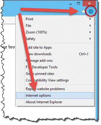 Internet Explorer Internet Options