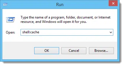 Run shell:cache