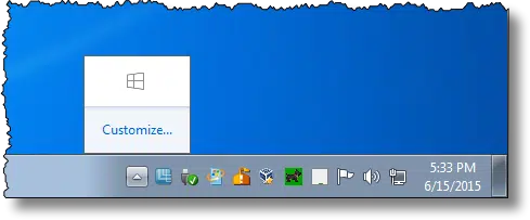 Showing Hidden Icons