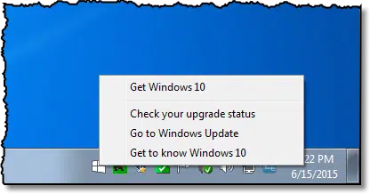 Right clicking on the Windows 10 icon