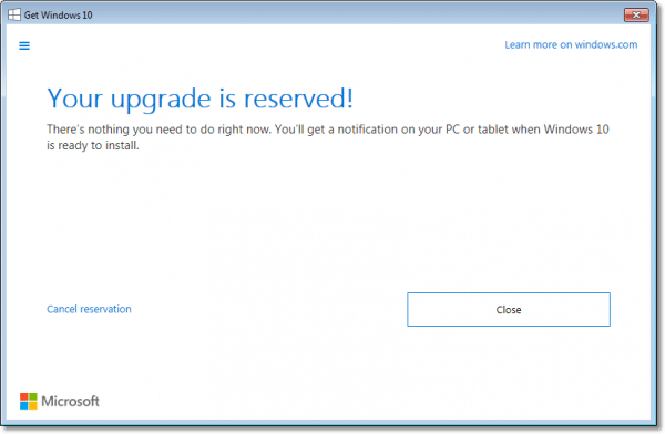 Windows 10 Reserved