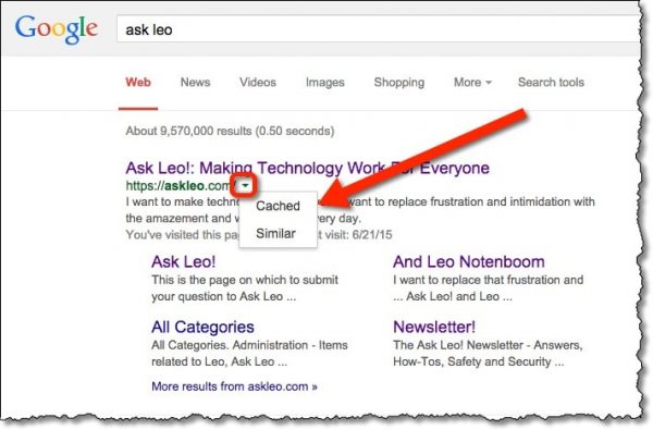 Ask Leo! in Search Results