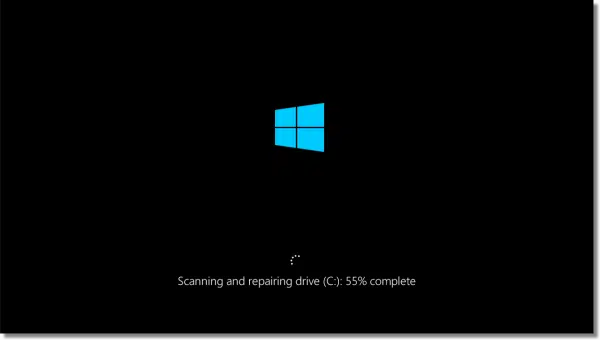 Chkdsk running at boot time