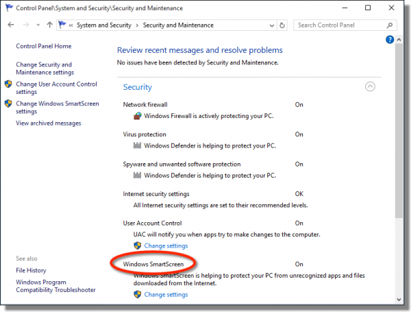 Windows 10 SmartScreen