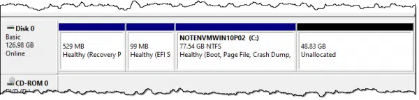 A new, empty, partition.