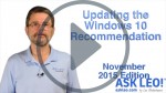 Updating the Windows 10 Recommendation