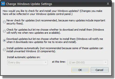 GWX Windows Update Settings