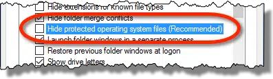 Hide Operating System Files
