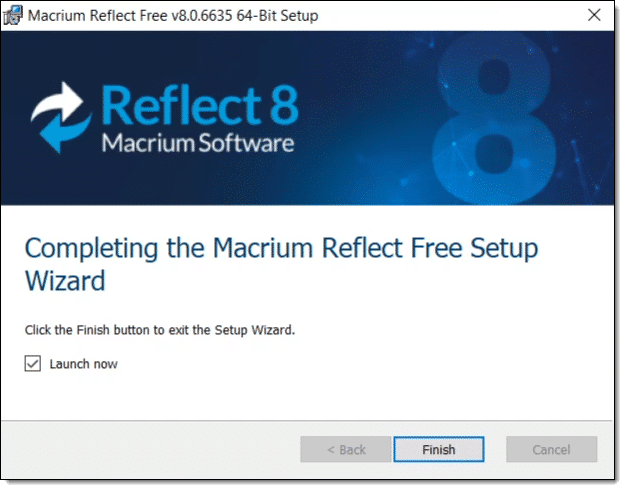 Macrium Reflect Setup Done