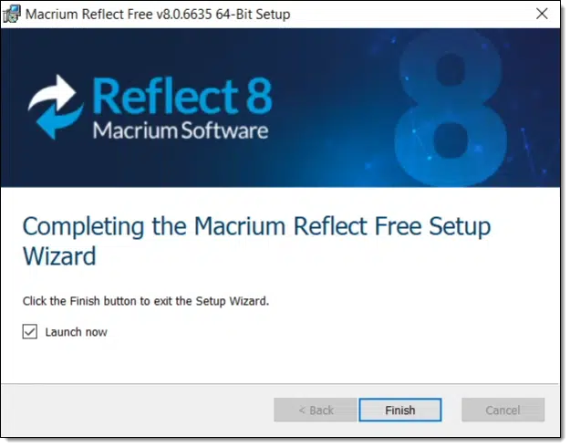 Macrium Reflect Setup Done