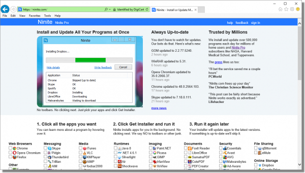 Ninite - Install and Update All Your Programs at Once