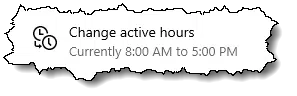 Windows Update - Active hours
