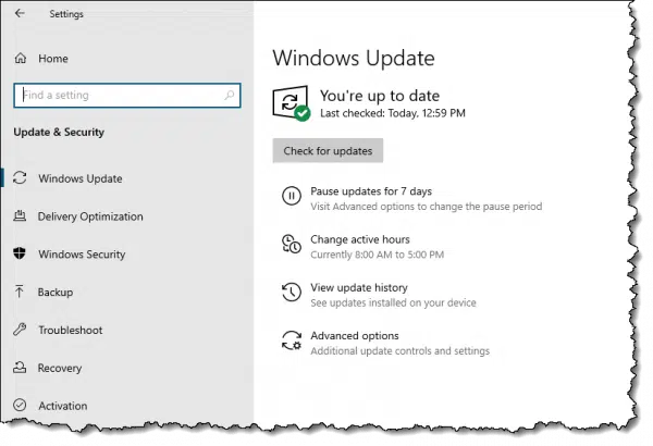 Windows Update in Windows 10