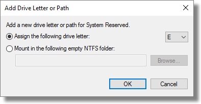 Add Drive Letter