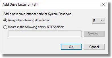 Add Drive Letter