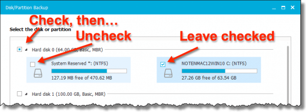 EaseUS Backup Partition