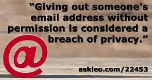 Email Address Privacy