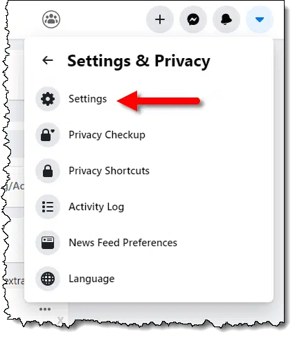 Link to Facebook Settings