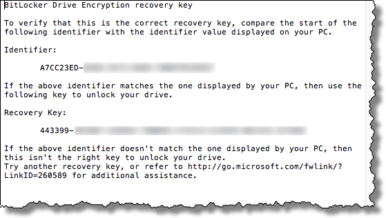 Bitlocker Recovery Key