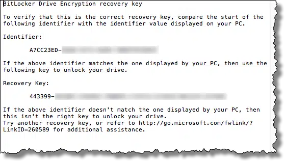 Bitlocker Recovery Key