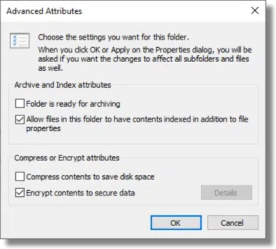 Properties Advanced Attributes