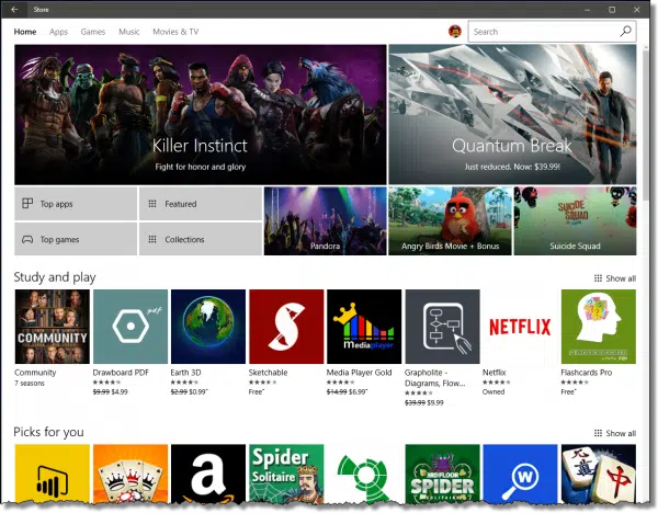 Store App in Windows 10