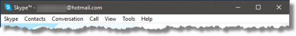Skype Application Window Title