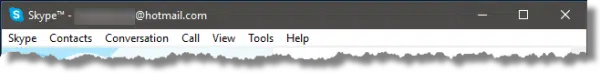 Skype Application Window Title