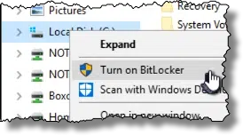 Turn On Bitlocker