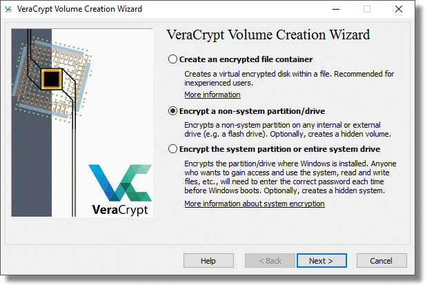 VeraCrypt Volume Creation Options