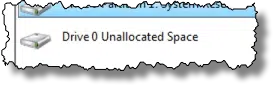 Windows Setup Unallocated Space