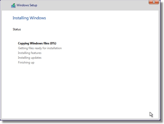 Windows Setup - Underway