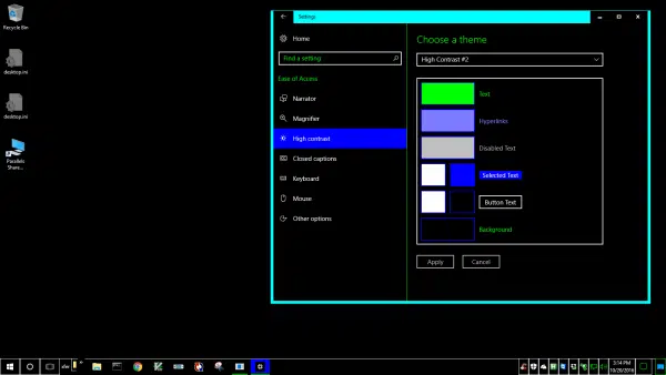 Windows in High Contrast