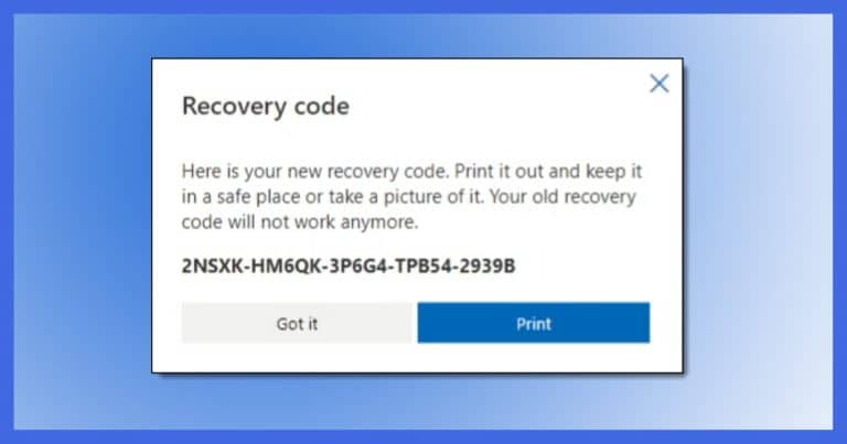 Recover Your Account Later By Setting Up A Microsoft Recovery Code Now ...