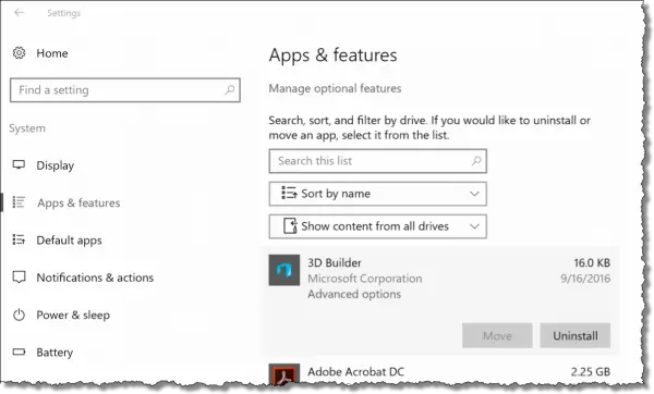 Uninstall Apps