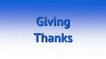Giving Thanks