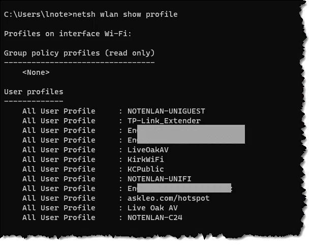 Remembered Wireless Networks
