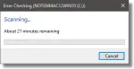 CHKDSK scanning