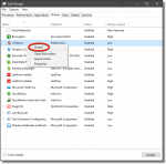 Startup in Task Manager