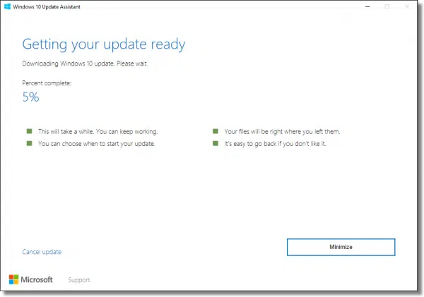 Update Underway