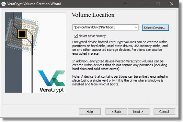 Volume Location Selection