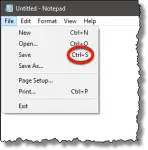 File -> Save (CTRL+S)