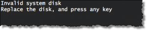 Invalid System Disk