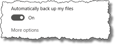 Automatically back up my files