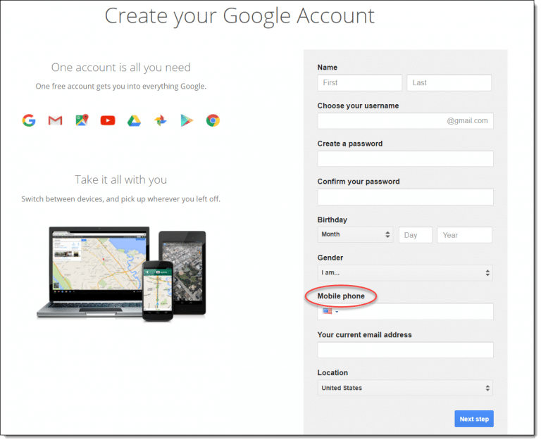 Creating a Google Account