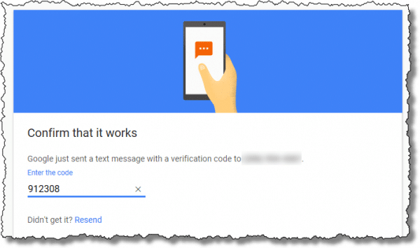 Google - Enter the code