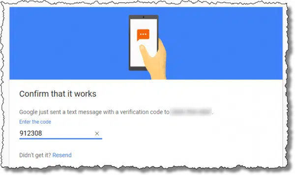 Google - Enter the code