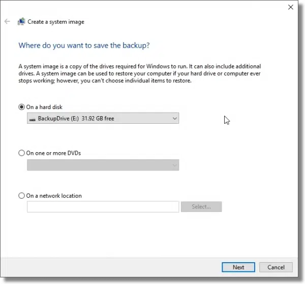 Backup Location