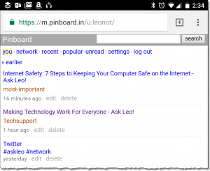 Pinboard Mobile