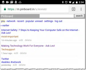 Pinboard Mobile